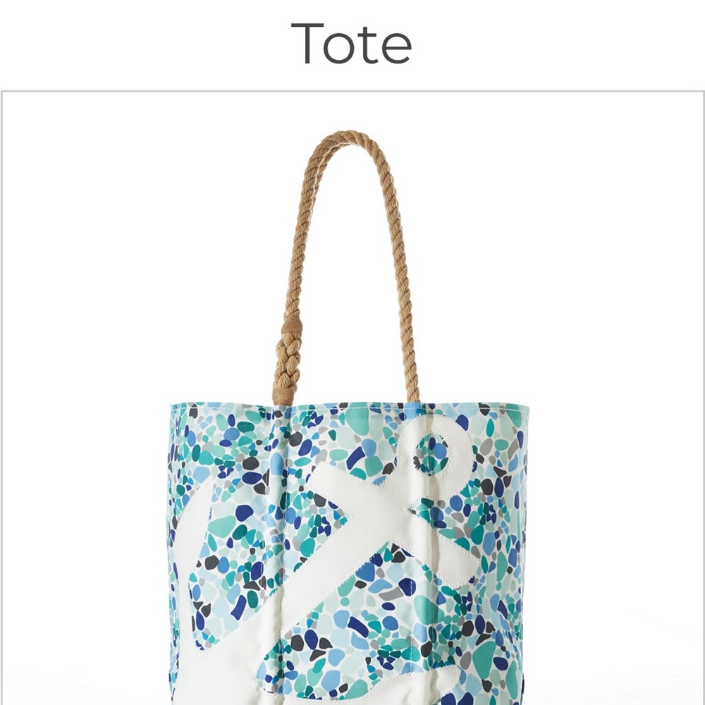 Sea Bags seaglass/anchor tote Bag